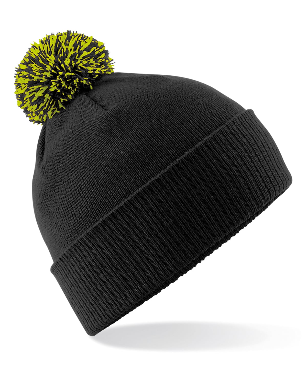 Texas Taff BBQ beanie in Black / Lime Green