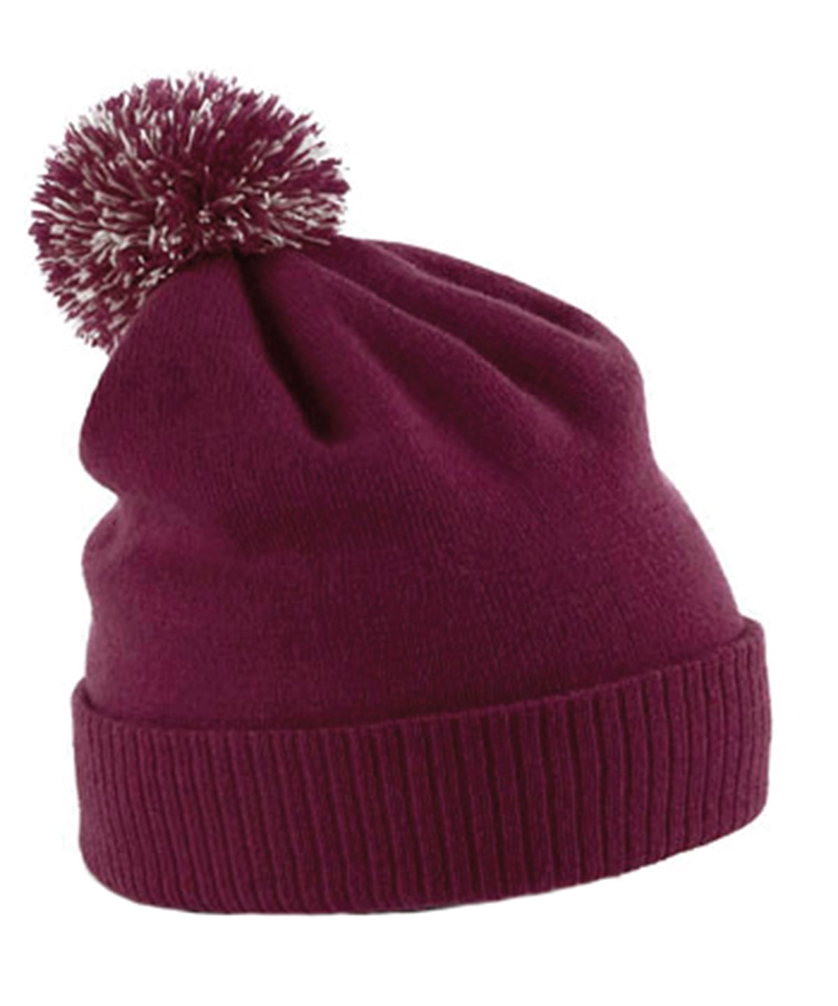Texas Taff BBQ beanie in Burgundy / Off White