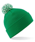 Texas Taff BBQ beanie in Kelly Green / White