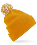 Texas Taff BBQ beanie in Mustard / Off White