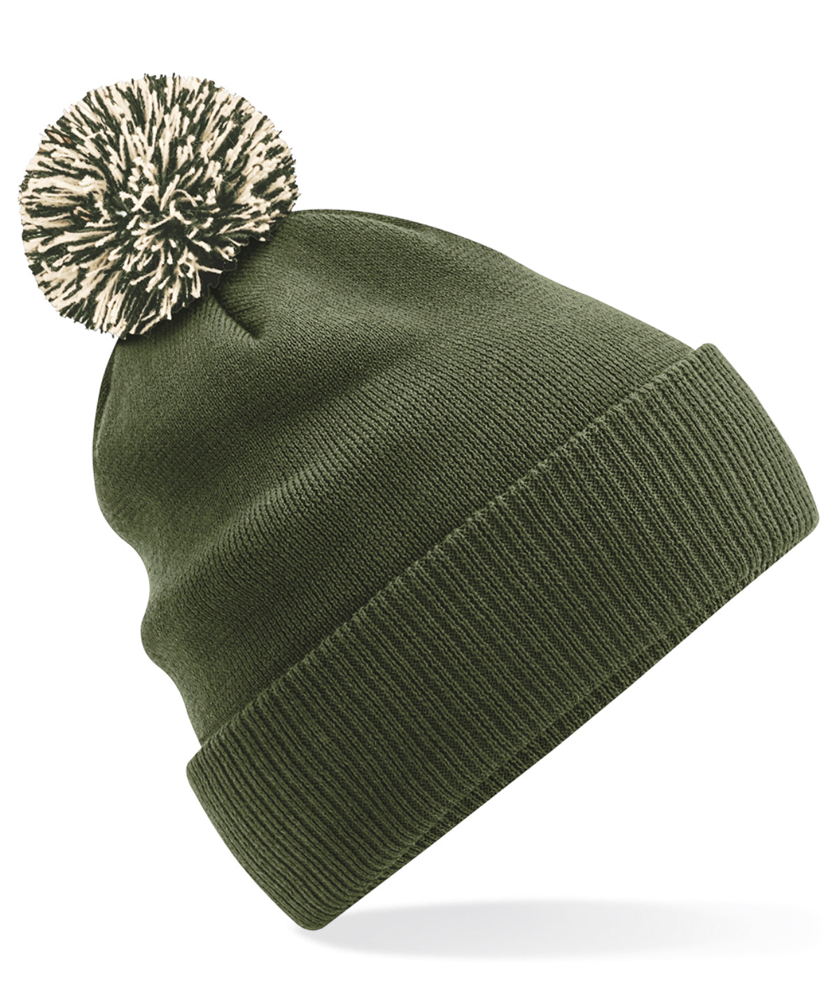 Texas Taff BBQ beanie in Olive Green / Oatmeal