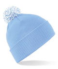 Texas Taff BBQ beanie in Sky Blue / White