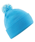 Texas Taff BBQ beanie in Surf Blue / Off White