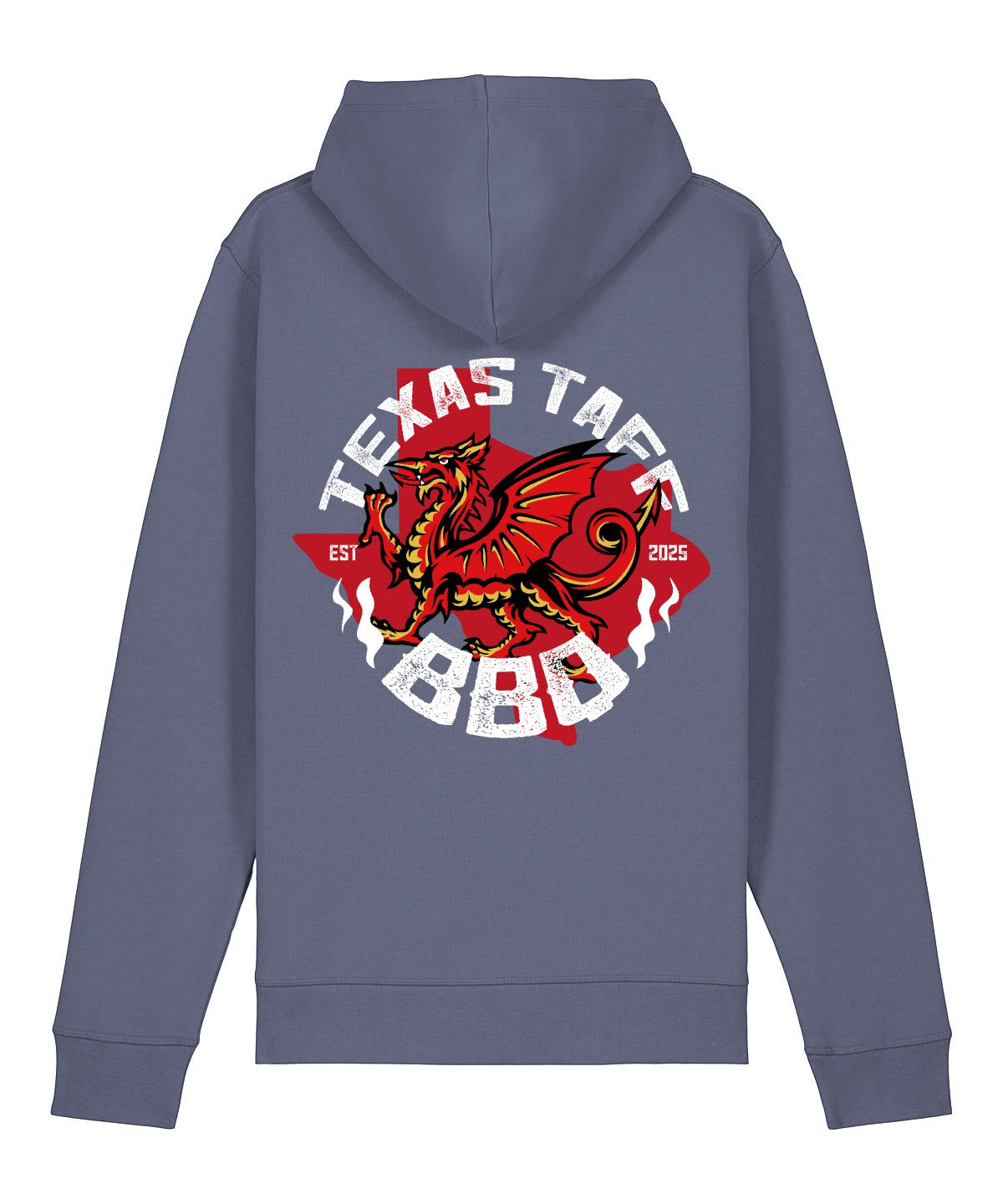 Texas Taff BBQ Hoodie - Blue Grey