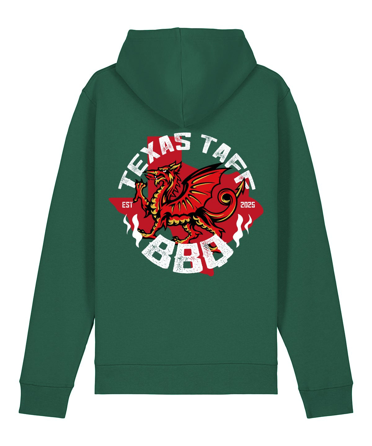 Texas Taff BBQ Hoodie - Bottle Green