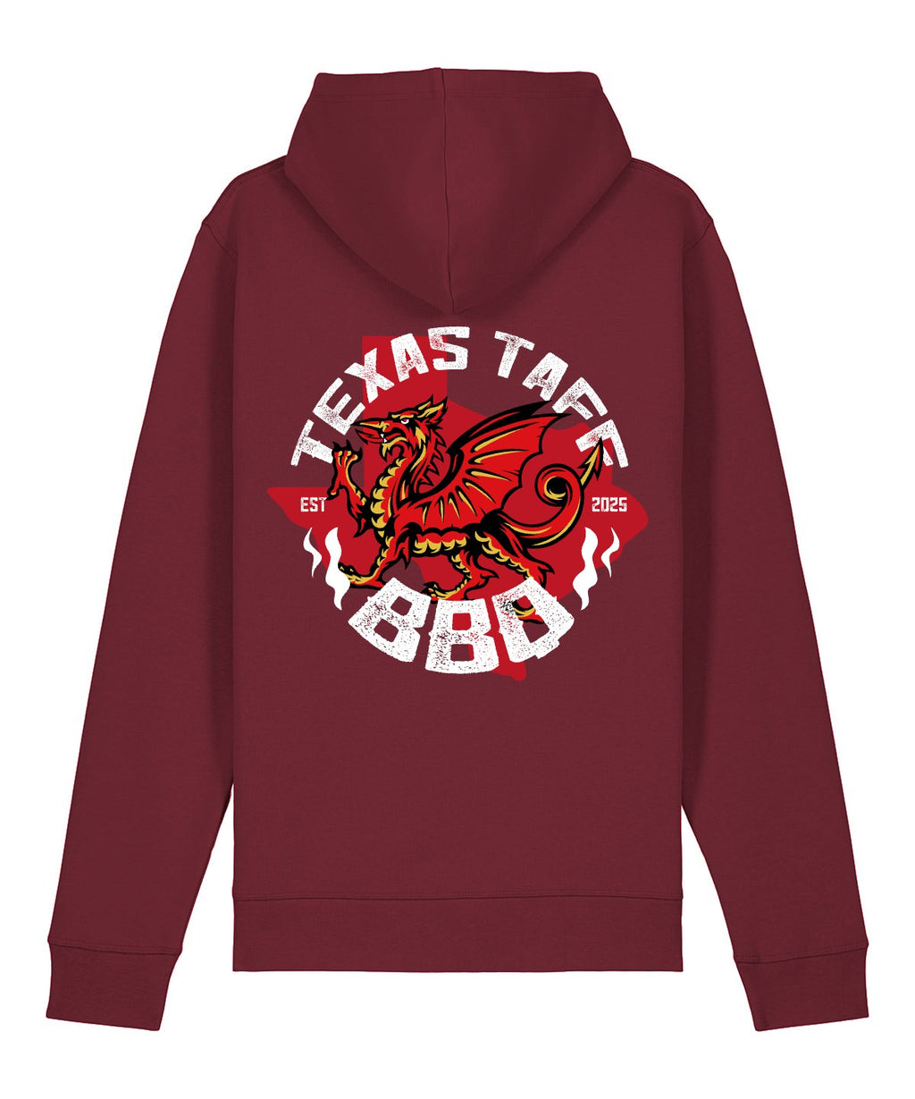 Texas Taff BBQ Hoodie - Burgundy