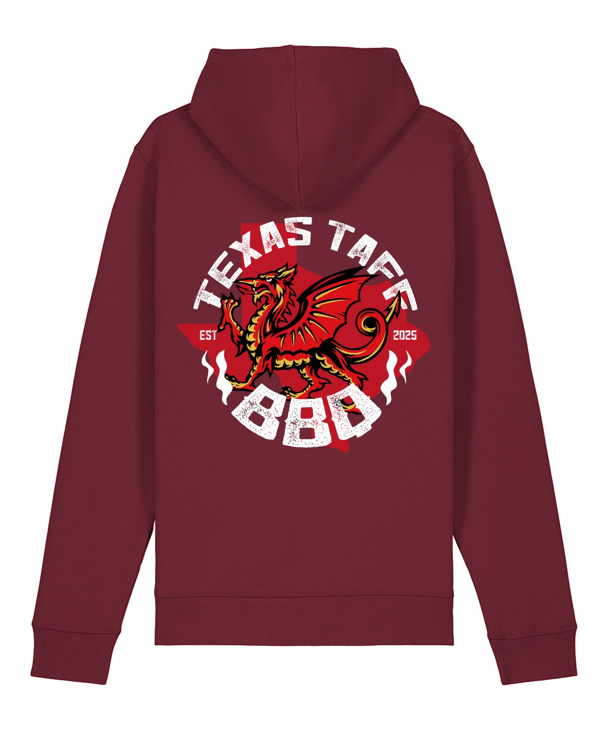 Texas Taff BBQ Hoodie - Burgundy
