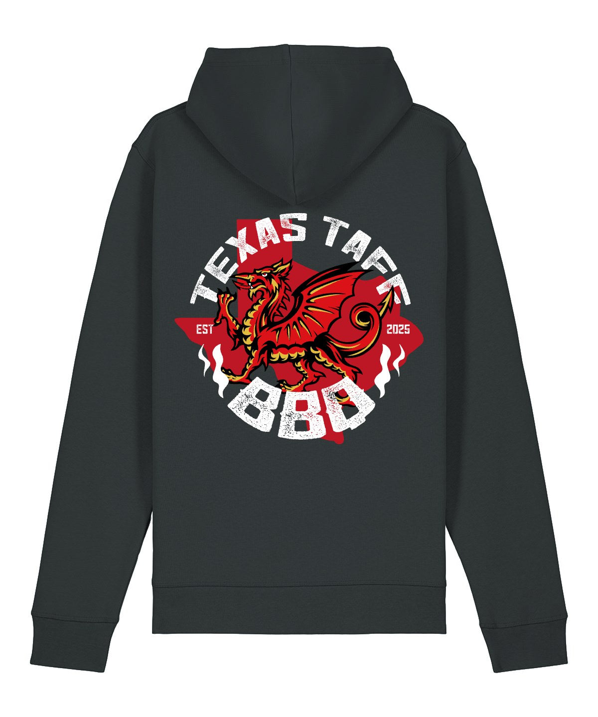 Texas Taff BBQ Hoodie - Dark Heather Grey