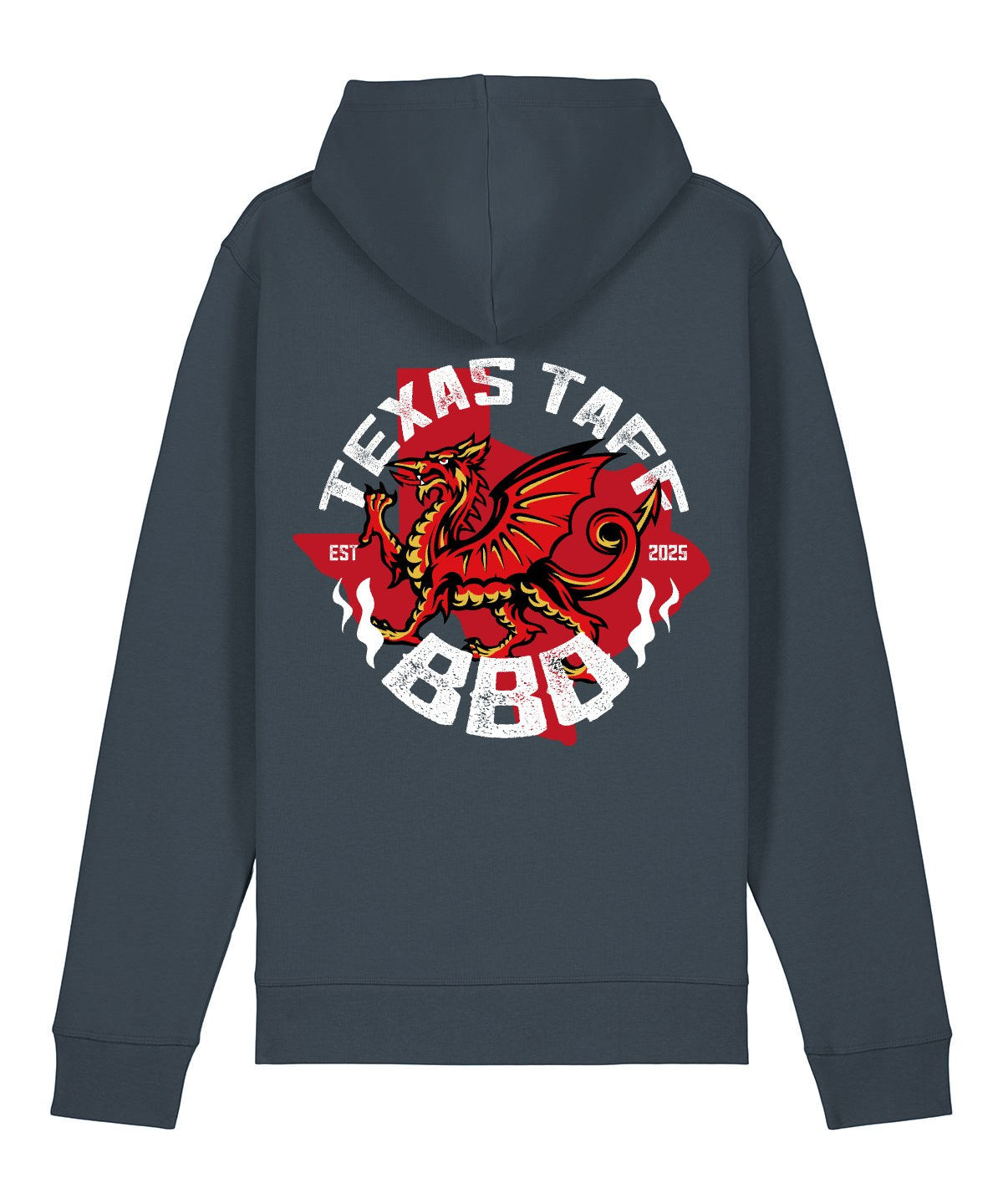 Texas Taff BBQ Hoodie - India Ink Grey