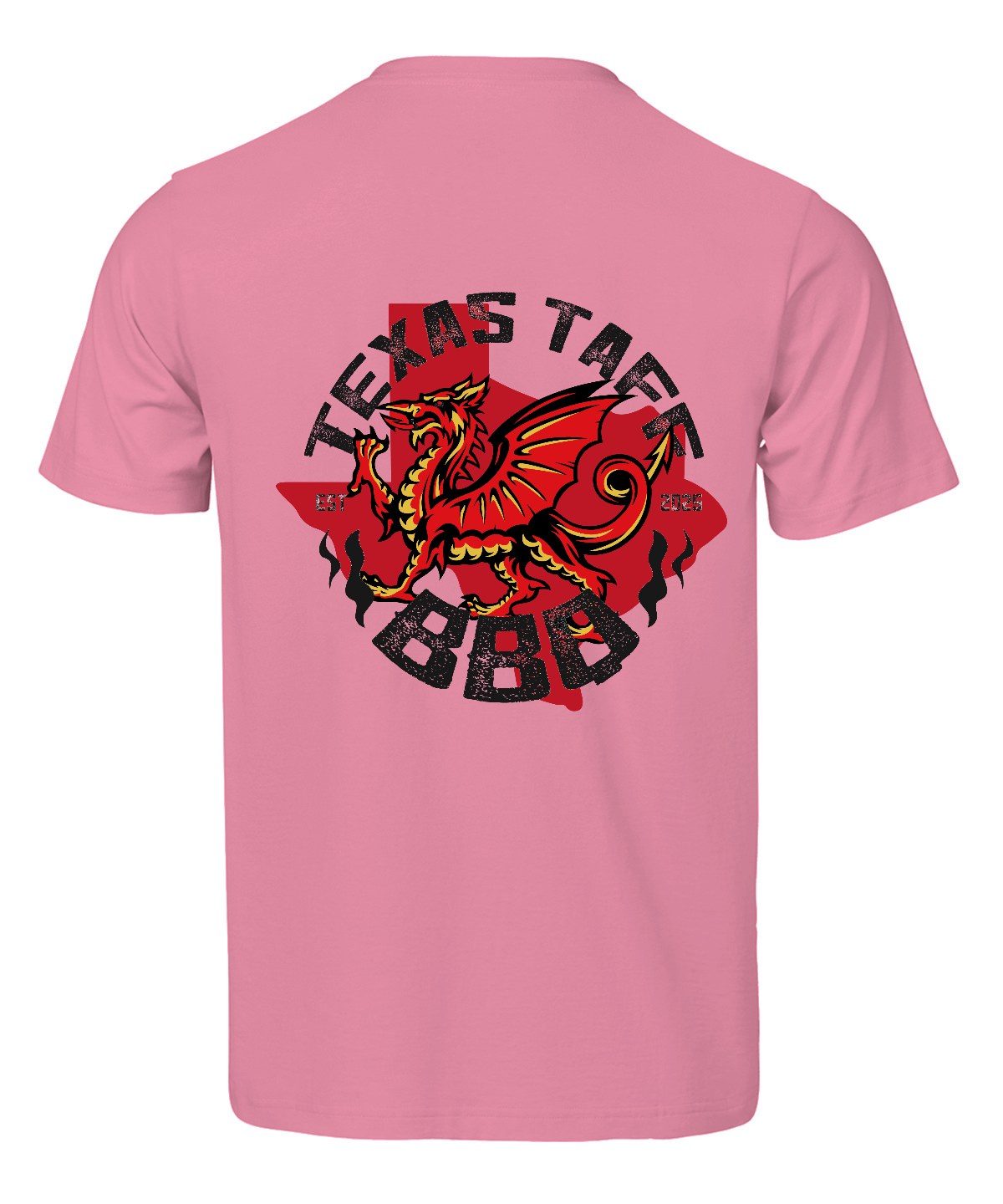 Texas Taff BBQ Tee - Bubblegum