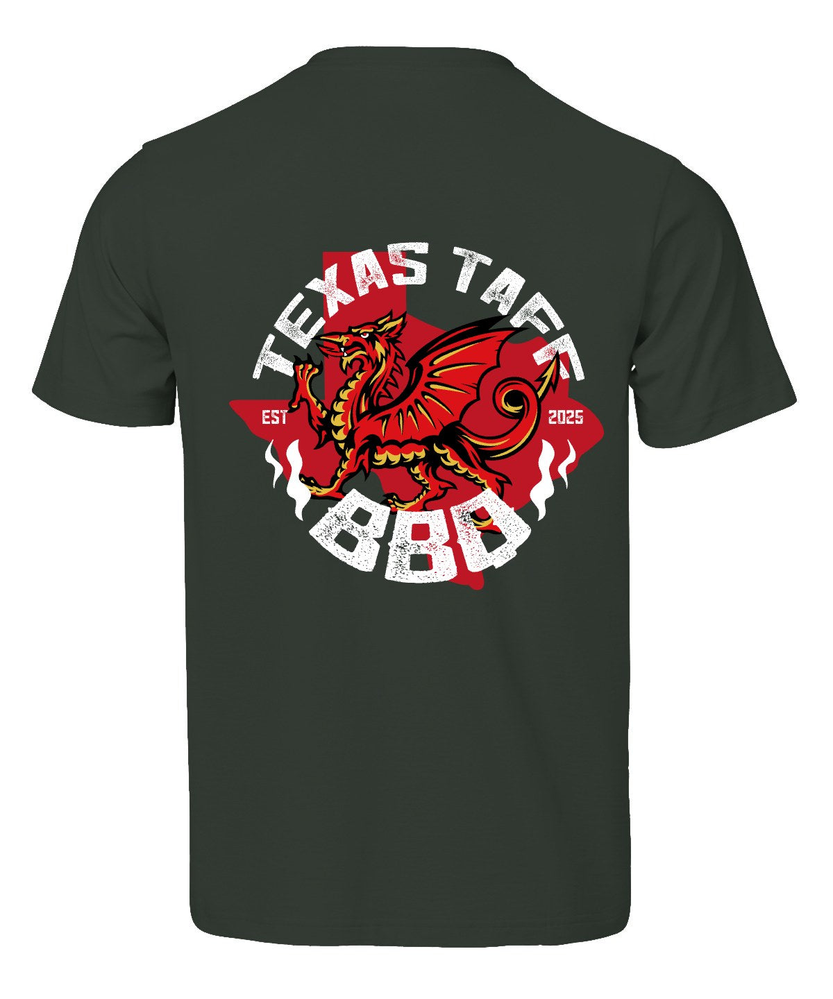 Texas Taff BBQ Tee - Dark Green
