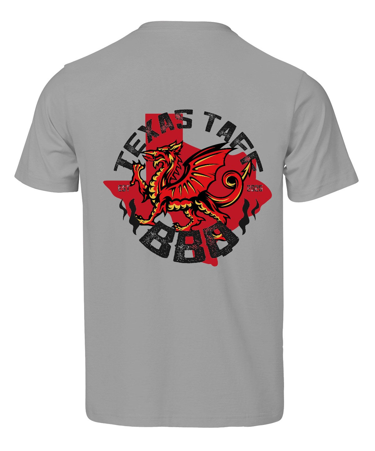 Texas Taff BBQ Tee - Heather Grey