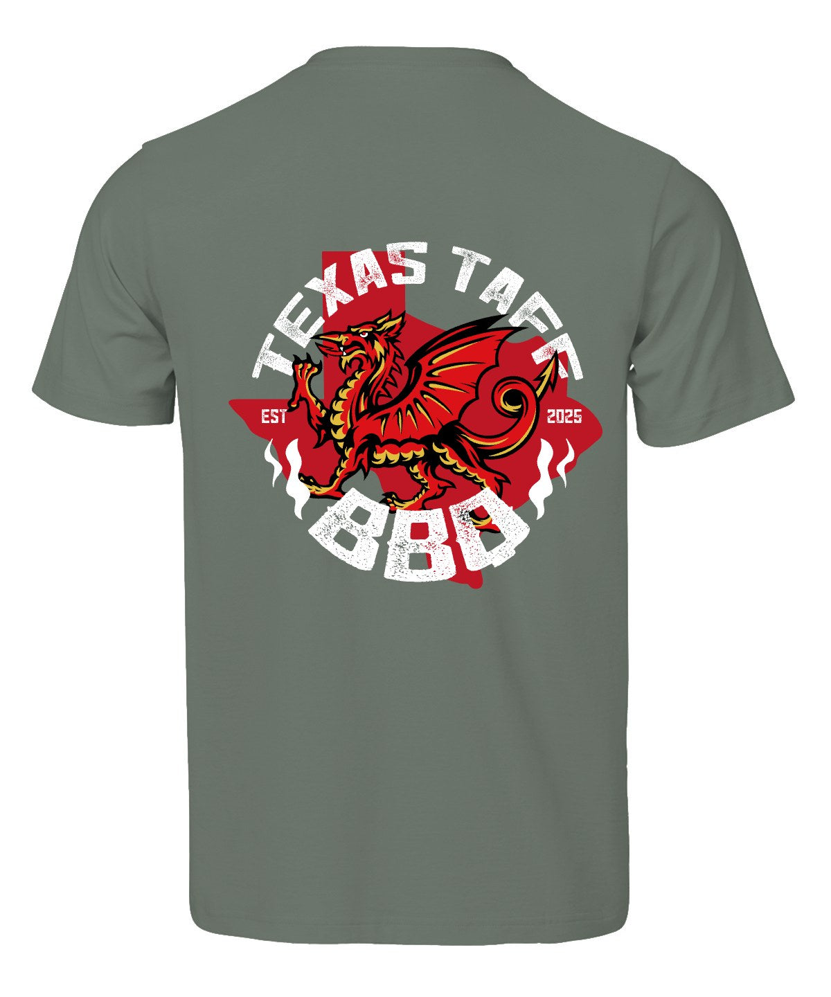Texas Taff BBQ Tee - Leaf Green