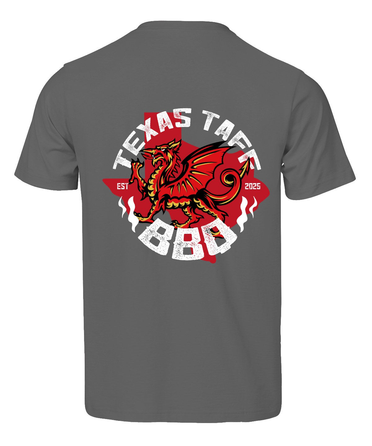 Texas Taff BBQ Tee - Powder Grey